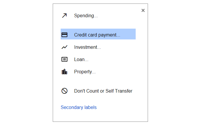 Categorization Dialog Geltbox