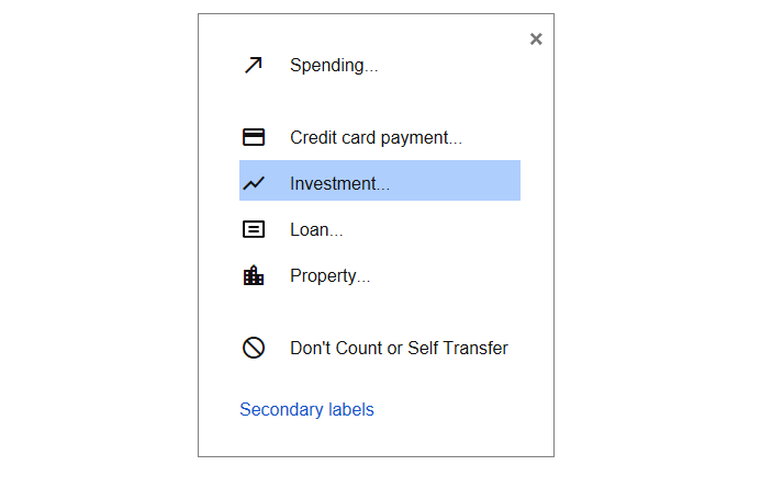 Categorization Dialog Geltbox