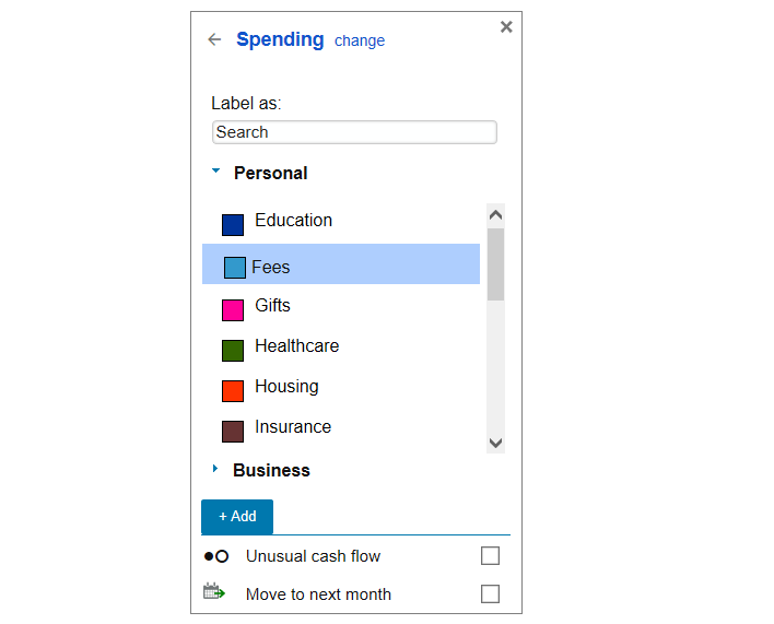 Label From Menu in Geltbox